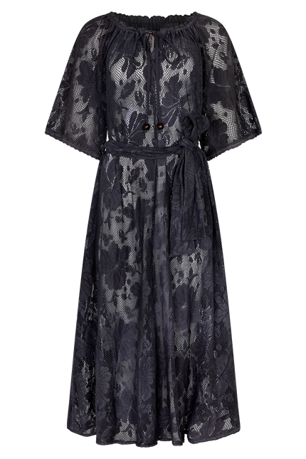 Kinga Csilla Midnight Lace Primavera Maxi Dress