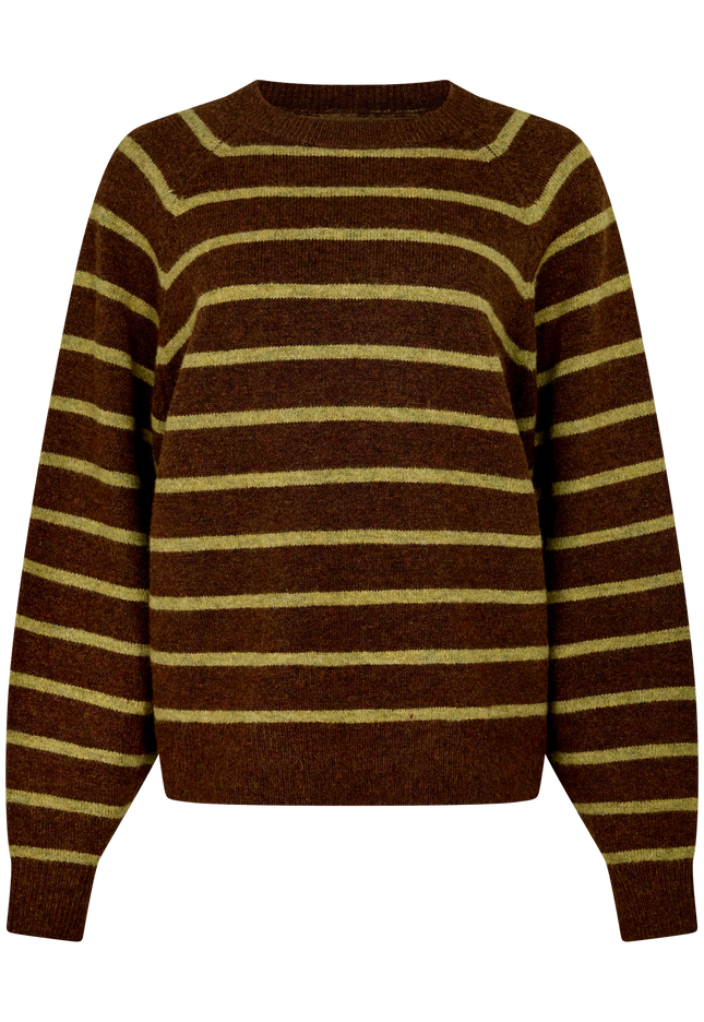 Kinga Csilla Umore Stripe Knit Jumper - Chocolate Brown