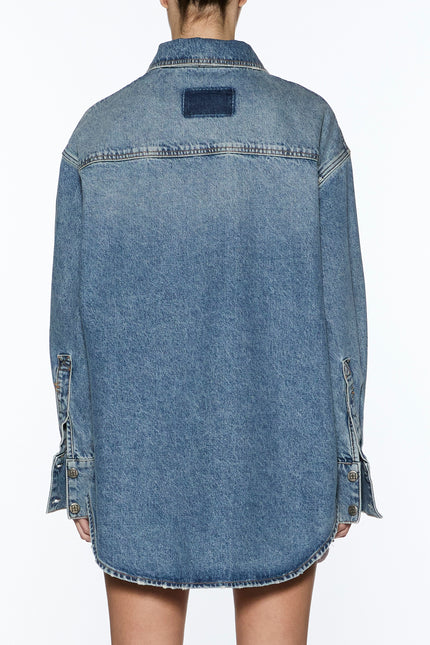 Ksubi Bolt Oversized LS Shirt Swept - Denim