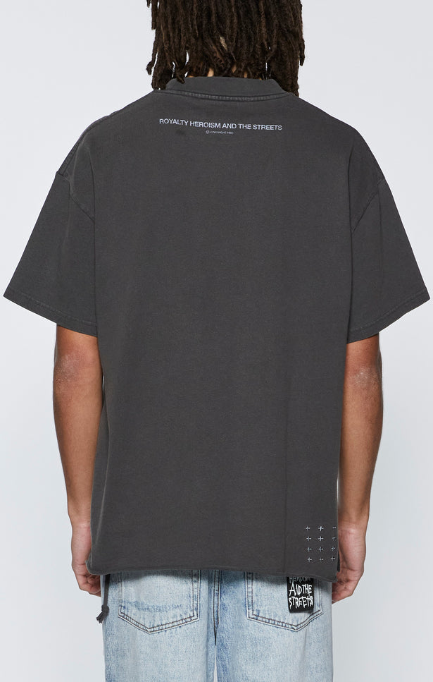 Ksubi Kingdom Ekcess SS Tee - Faded Black