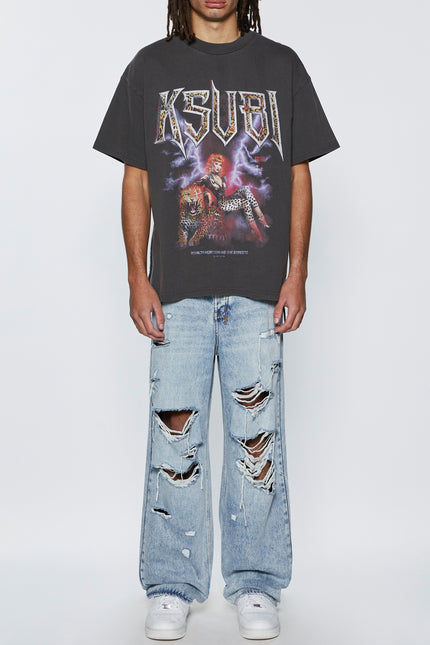 Ksubi Kingdom Ekcess SS Tee - Faded Black