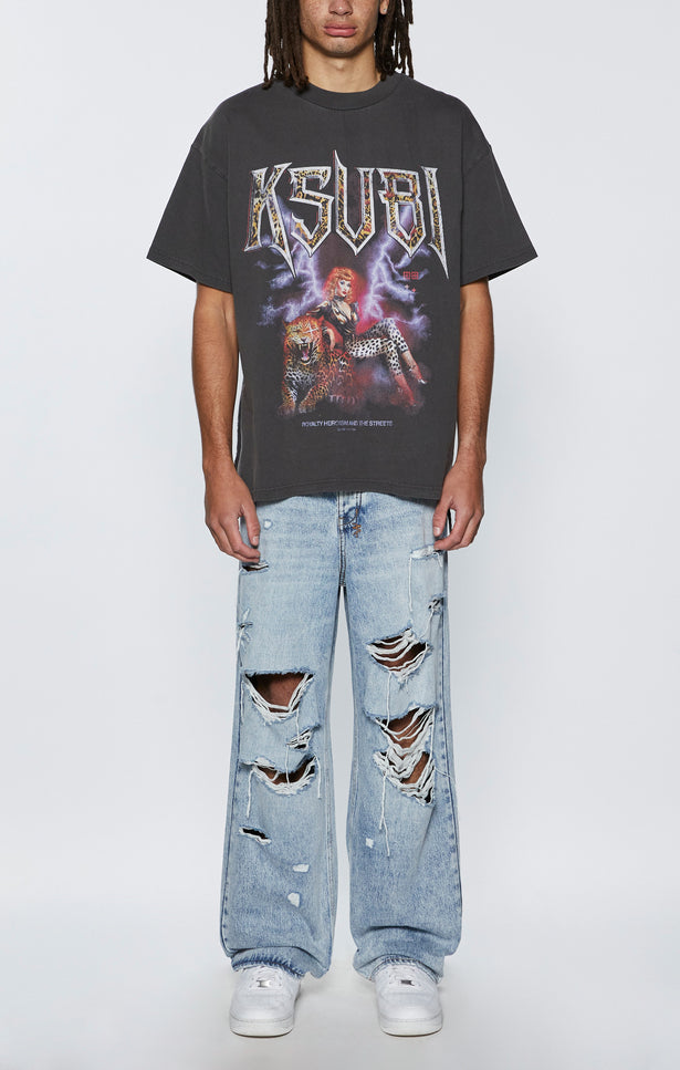 Ksubi Kingdom Ekcess SS Tee - Faded Black