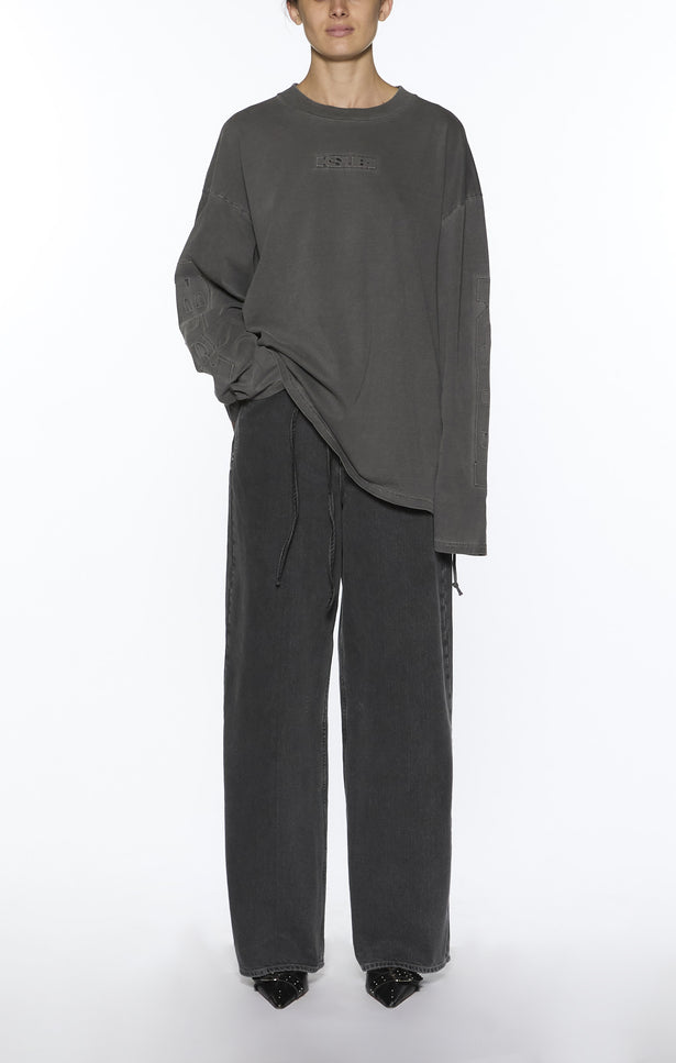 Ksubi SOTT Boyfriend Long Sleeve Tee - Charcoal