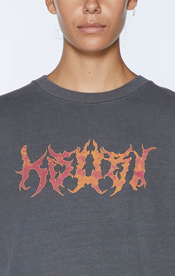 Ksubi Sabbath Long Sleeve Tee - Charcoal