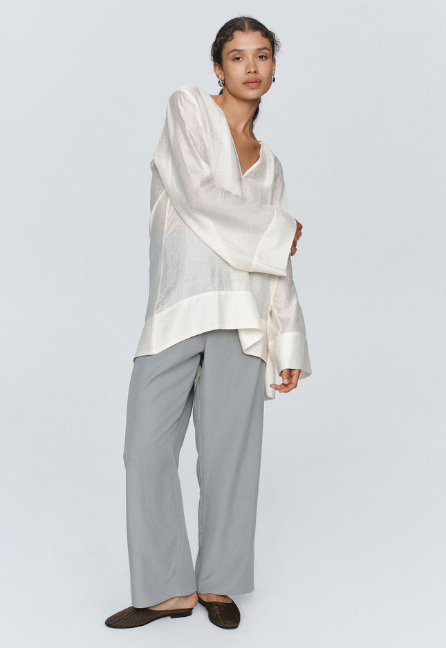 Marle Lottie Top - Textured Ivory