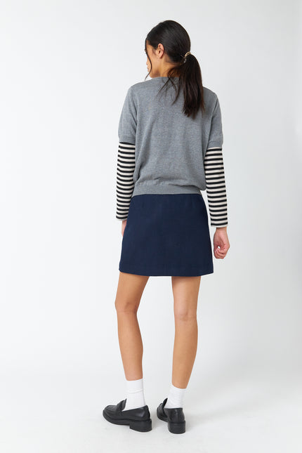 Sylvester Cygnets Top - Grey Marle