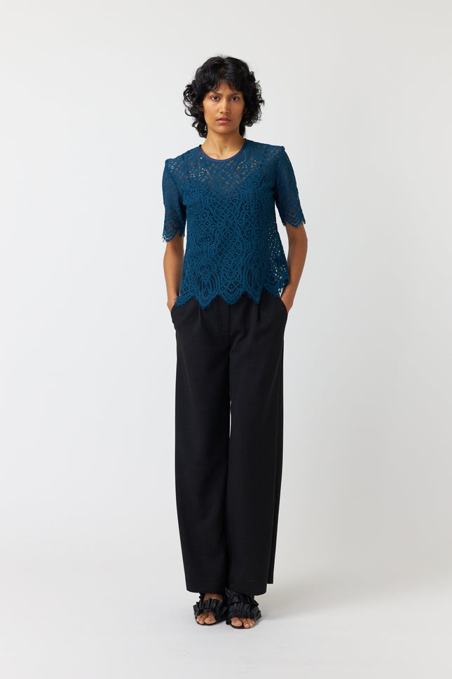 Kate Sylvester Lucia Top - Lace - Teal