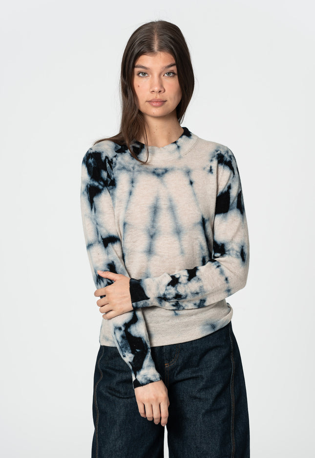 Dinadi - MERINO Shibori Sweater - Space Blue