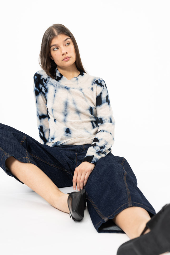 Dinadi - MERINO Shibori Sweater - Space Blue