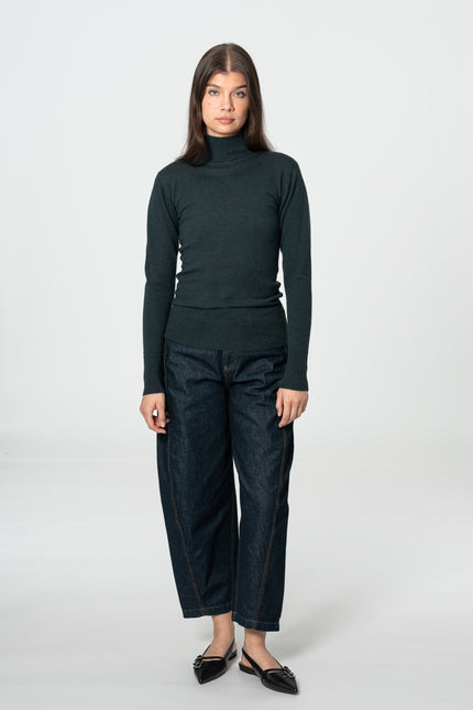 Dinadi - MERINO Turtleneck - Peacock Green