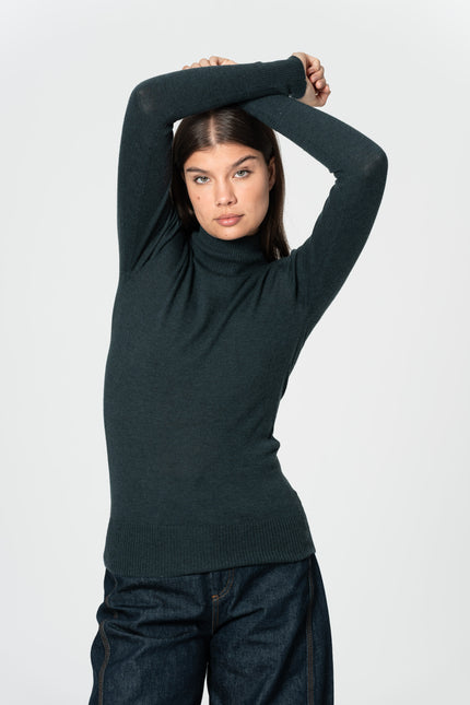 Dinadi - MERINO Turtleneck - Peacock Green