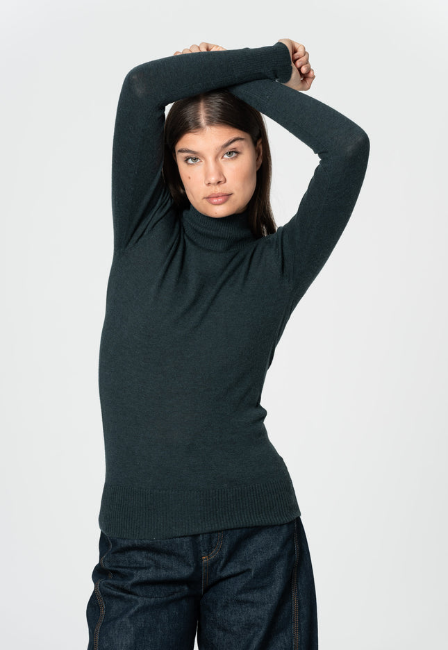 Dinadi - MERINO Turtleneck - Peacock Green