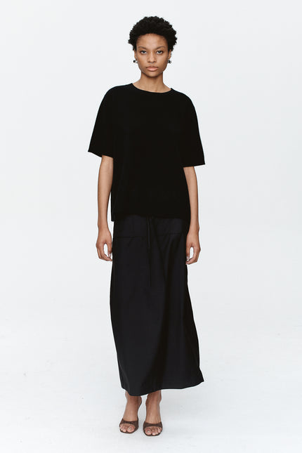 Marle Hera Top - Possum/Merino/Silk - Black