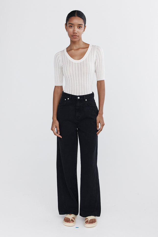Marle Curve Seam Jean - Black