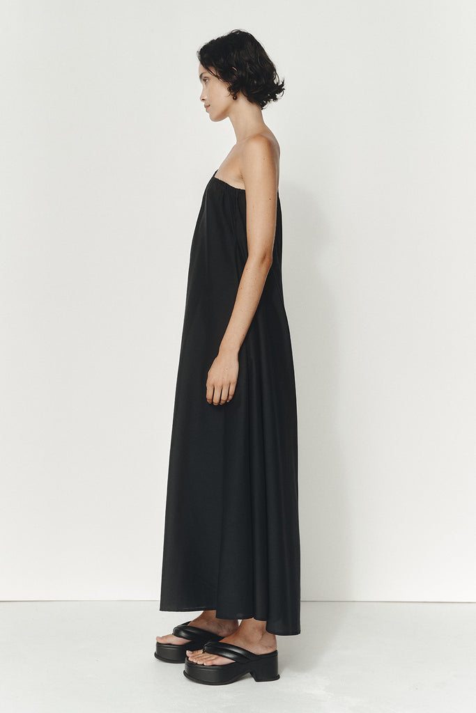 Marle Sage Dress - Cotton/Silk - Black