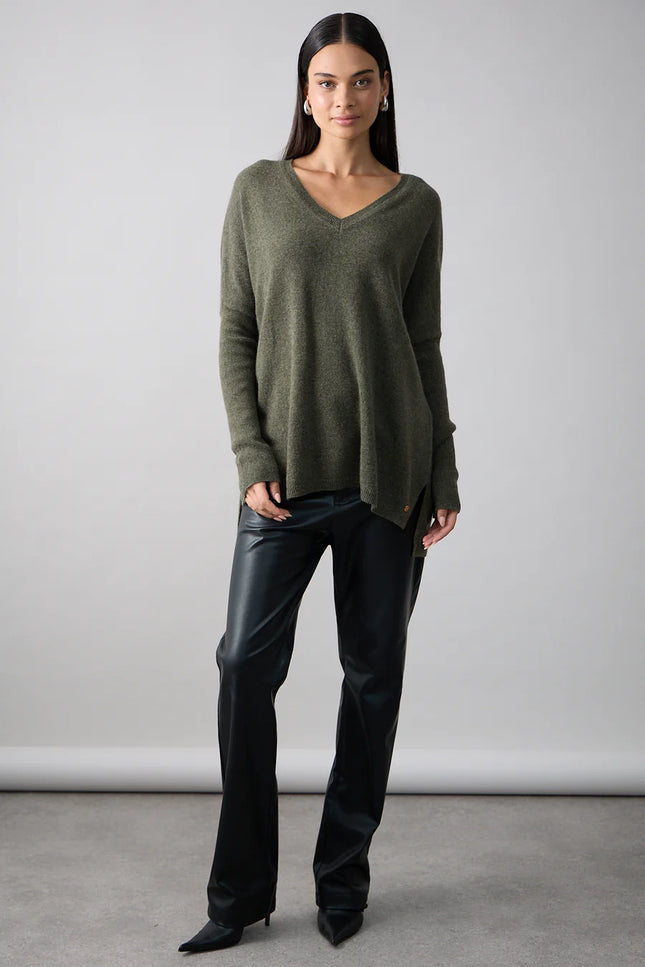 Mia Fratino Boyfriend Vee - Cashmere - Military