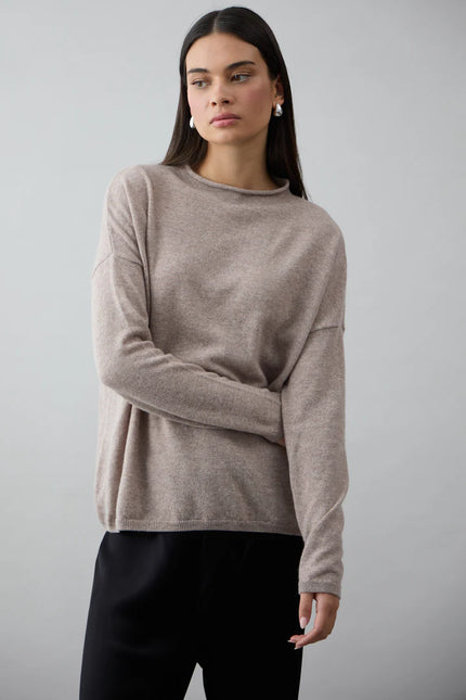 Mia Fratino Sloane Mock Neck - Espresso