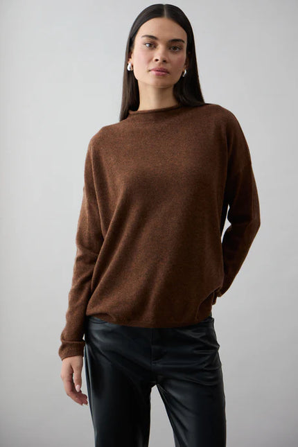 Mia Fratino Sloane Mockneck - Umber