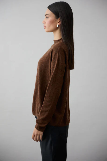 Mia Fratino Sloane Mockneck - Umber