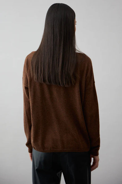 Mia Fratino Sloane Mockneck - Umber