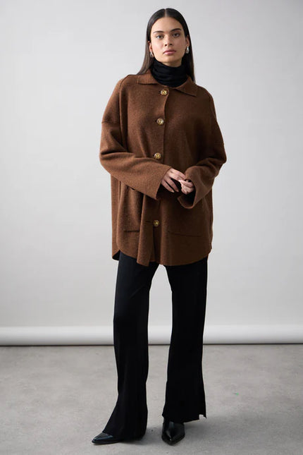 Mia Fratino Brixton Jacket - Merino/Cashmere - Umber