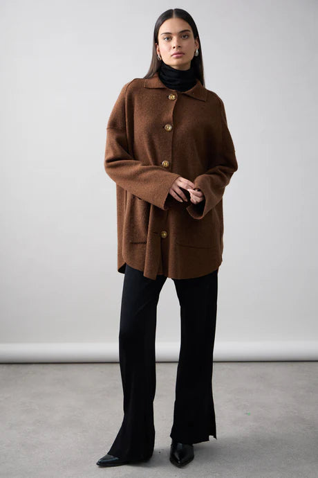 Mia Fratino Brixton Jacket - Merino/Cashmere - Umber