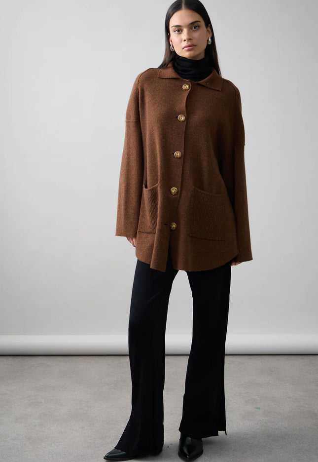 Mia Fratino Brixton Jacket - Merino/Cashmere - Umber