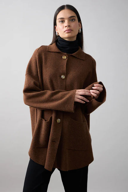 Mia Fratino Brixton Jacket - Merino/Cashmere - Umber