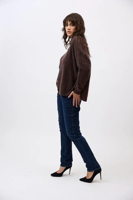 Mia Fratino Macy Cardi - Dark Chocolate