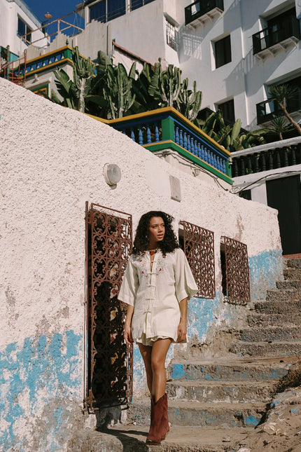 Kinga Csilla Reka Berry Embroidered Shirt - Pale Yellow