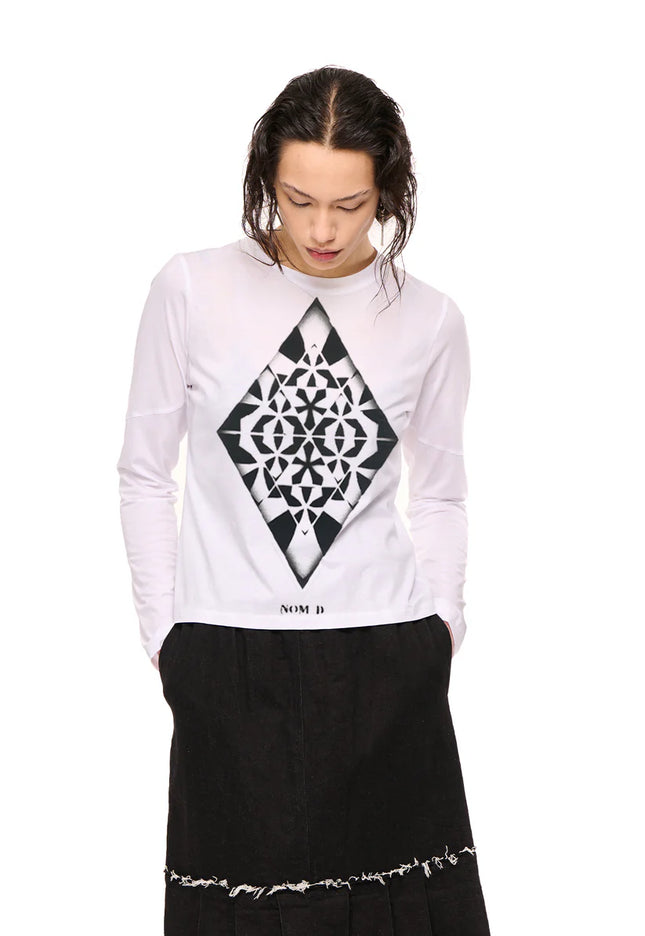 NOM*d Base Long Sleeve - Black Diamond Stencil
