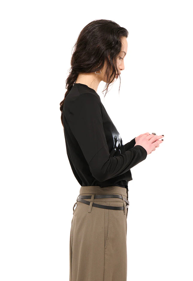 NOM*d Base Long Sleeve - White Fans Stencil