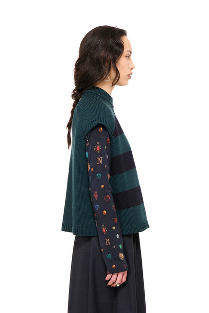 Nom*d Block Party Vest - Forest/Navy
