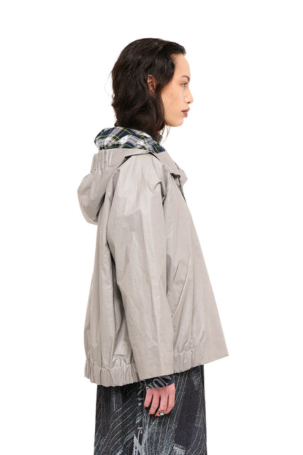 Nom*d Neighbourhood Parka - Coated Linen Cotton - Silver