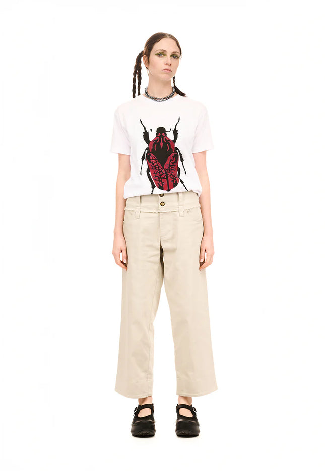 Nom*d Novel Trouser - Cotton/Lycra - Stone