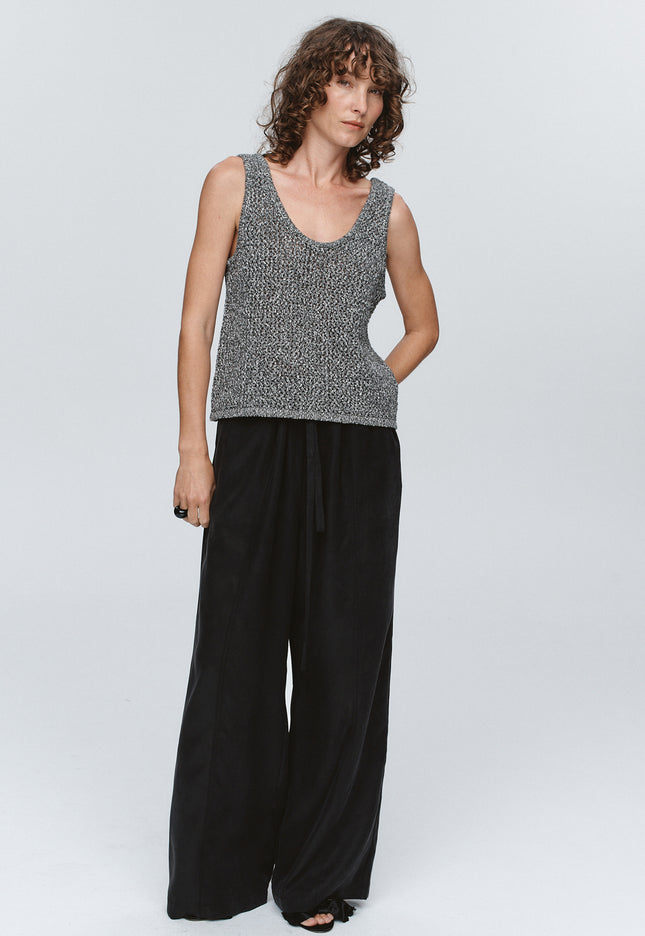 Marle Nova Top - Black/Ivory Melange