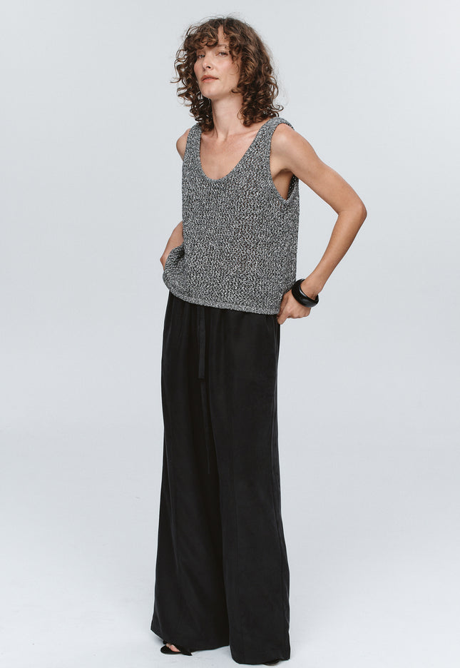 Marle Nova Top - Black/Ivory Melange