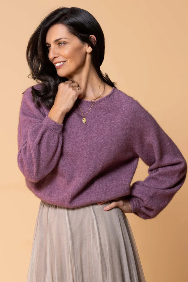 Noble Wilde Bellow Sleeve Top - Mauve