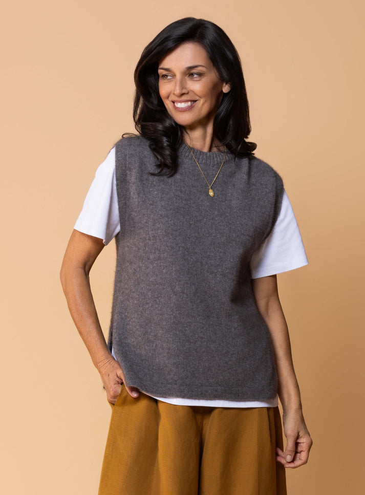 Noble Wilde Kowhai Vest - Shale