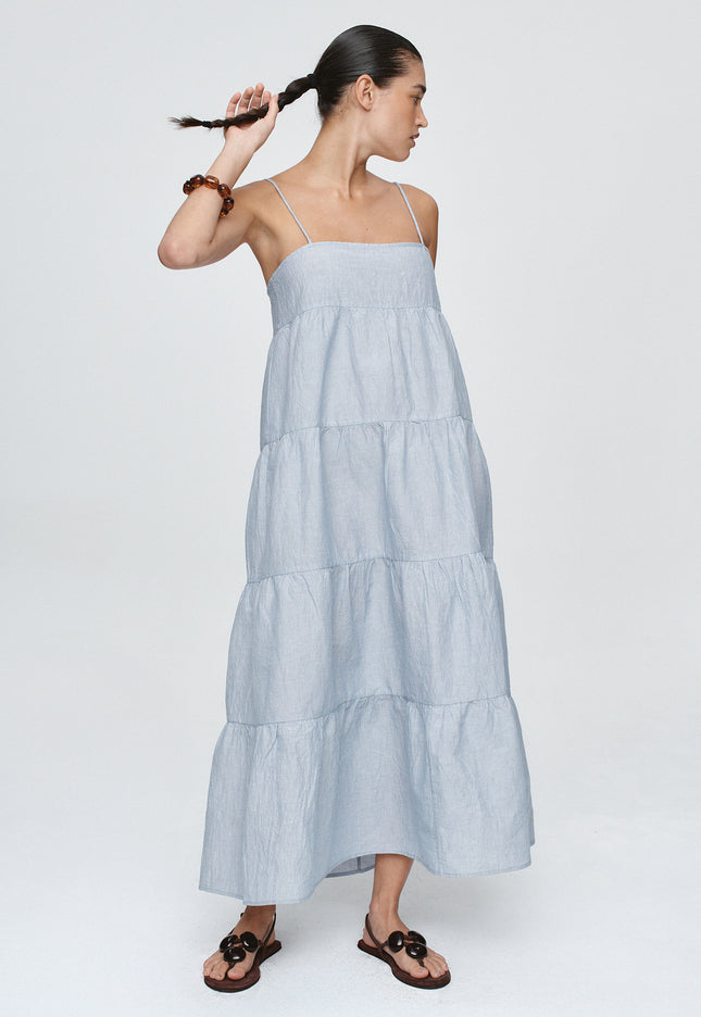 Marle Ophelia Dress - Bleu Stripe