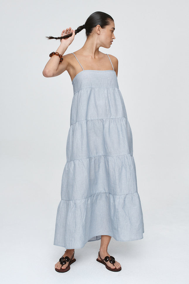 Marle Ophelia Dress - Bleu Stripe
