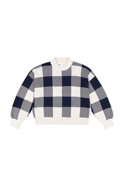 Kowtow Otti Jumper - Navy Check