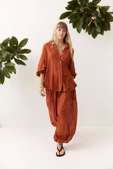 Kinga Csilla Pisto Chalm Shirt - Rust