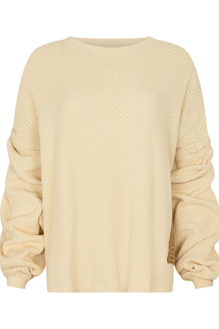 Kinga Csilla Pomiciare Canto Knit Jumper - 100% Cotton - Cream