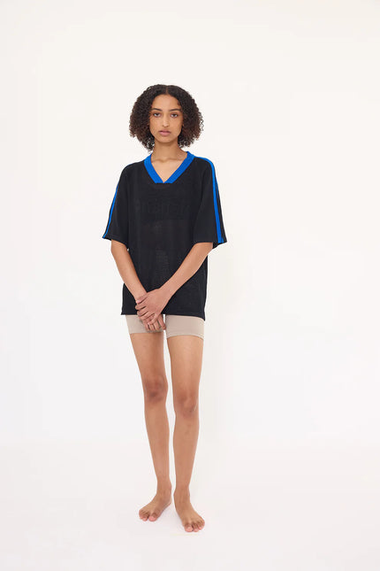 Pharlain Game Top - Black/Electric Blue