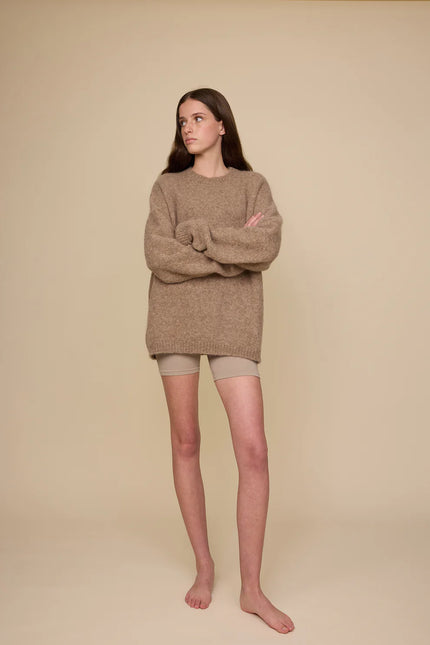 Pharlain Alpaca Crew - Latte