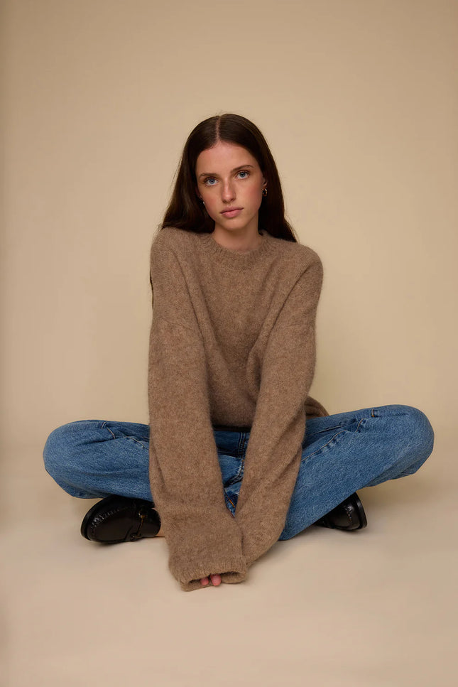 Pharlain Alpaca Crew - Latte