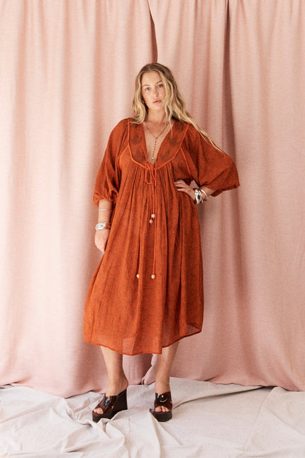 Kinga Csilla Pisto Marrakech Dress - Rust