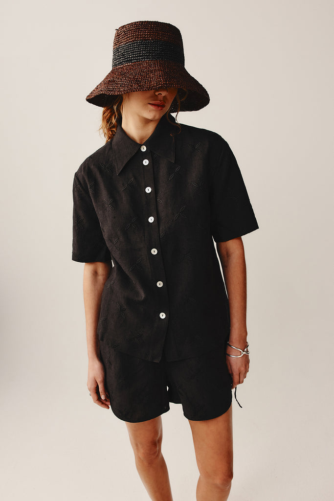 Marle Luciana Shirt - Linen - Black
