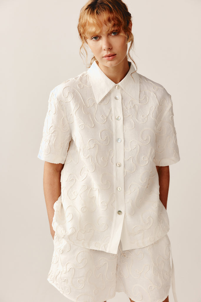 Marle Luciana Shirt - Linen - Ivory
